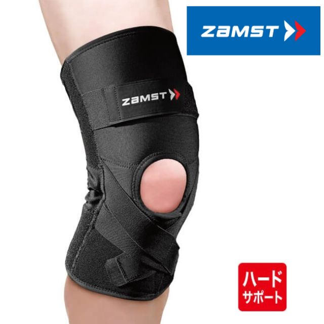 【1点までメール便OK】ザムスト(ZAMST) ヒザ用サポーター 左右兼用 1個入り [ZK-PROTECT] ダブルXストラップで最強のハードサポート