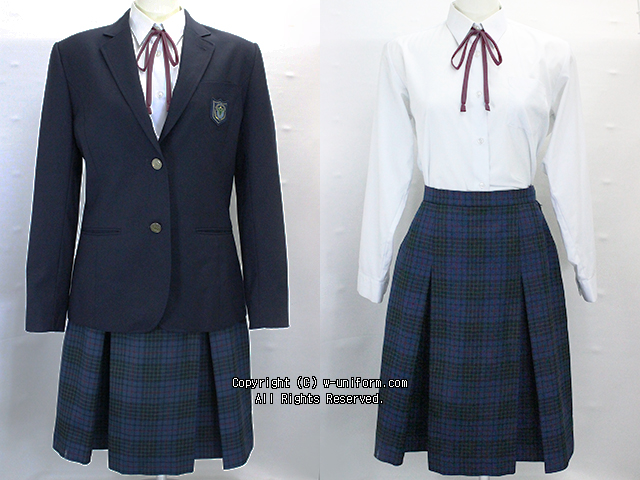 O110/T829(中古)栃木県 日々輝学園高校 女子制服4点 /L/165A/W64