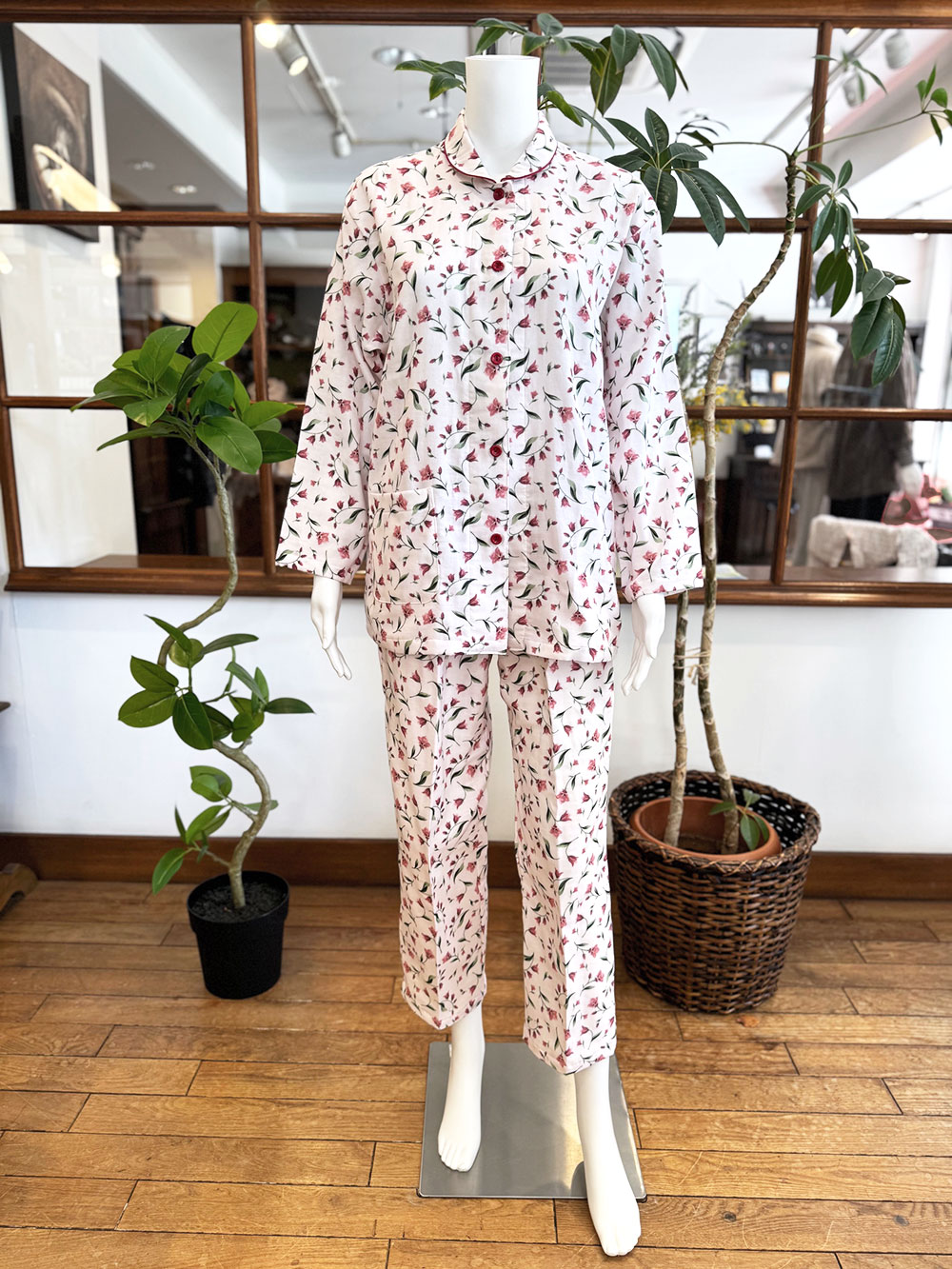 【Ladies】トリプルガーゼ花柄（Ｓ〜LL）