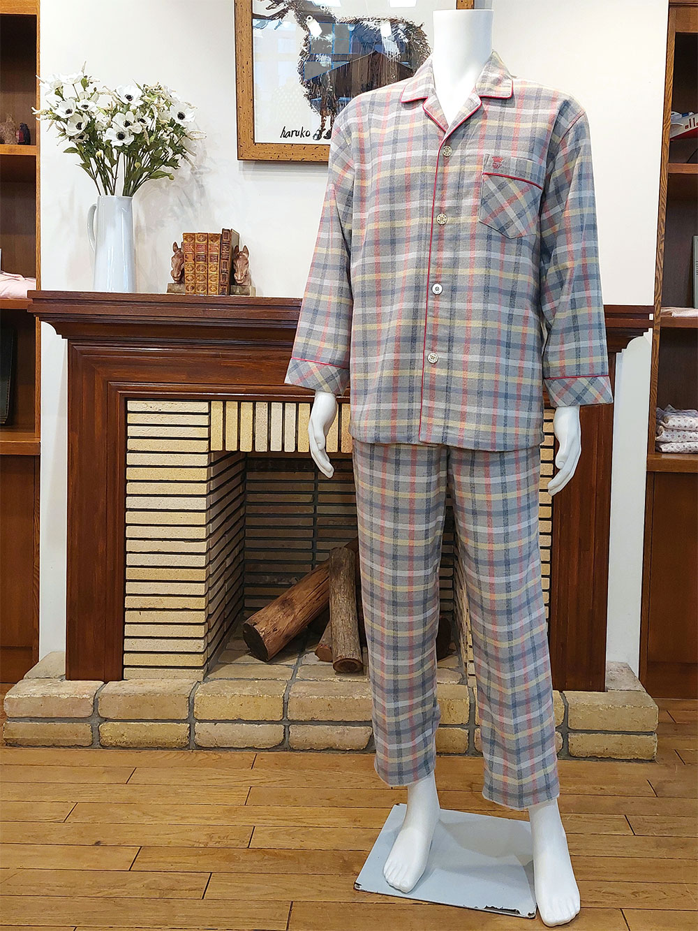 【Men's】播州織 ビエラ両面起毛チェック柄