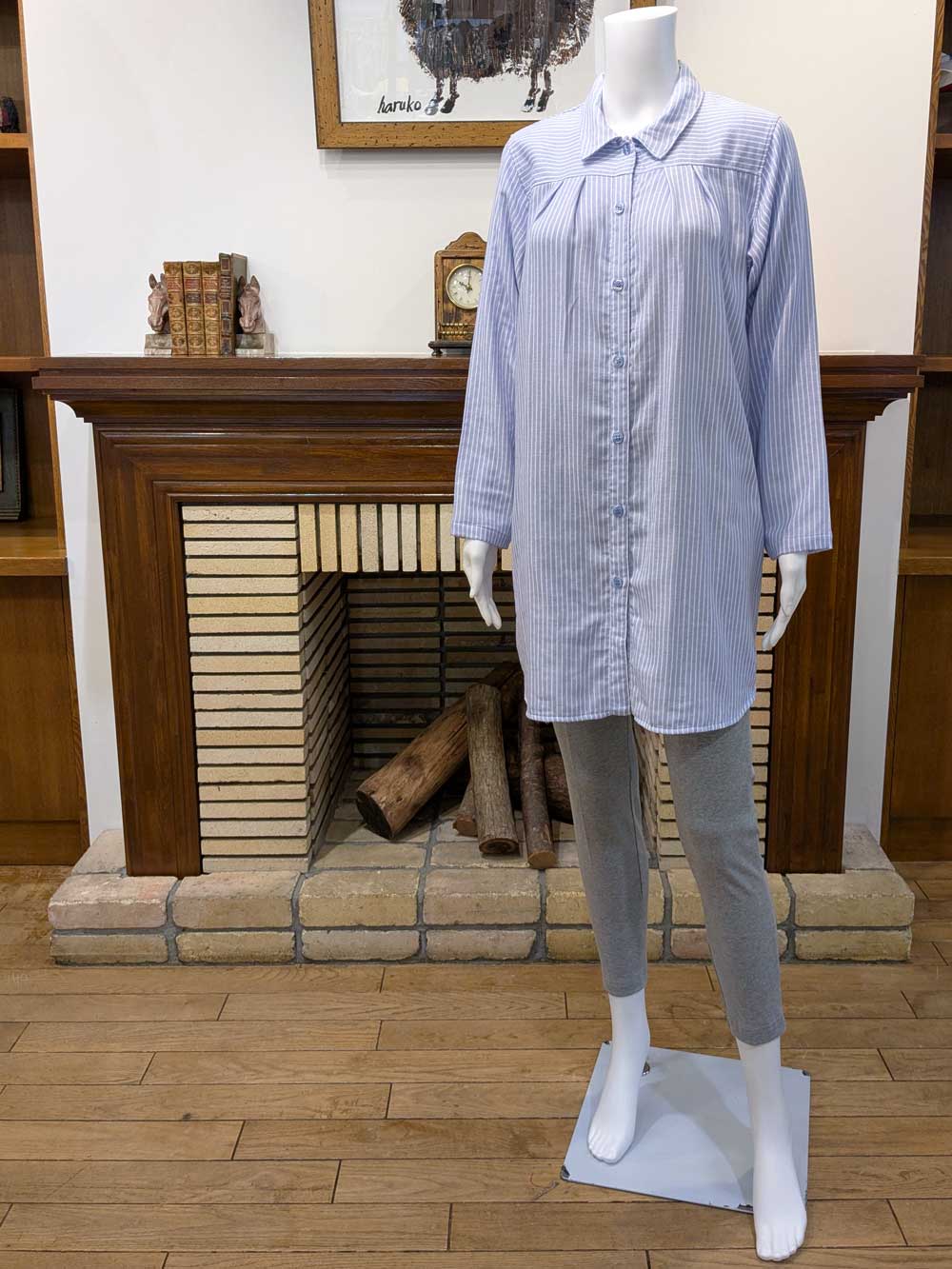 【Ladies】トリプルガーゼストライプ×天竺無地