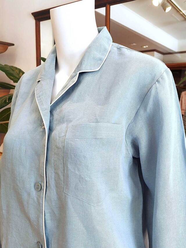 【Ladies】フレンチリネンキャンバスワッシャー無地