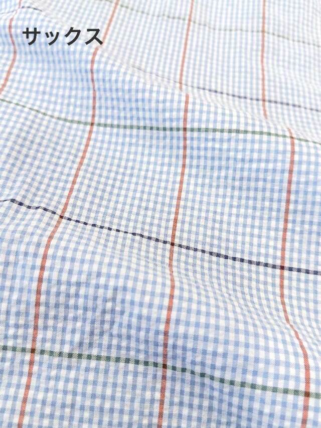 【Mens】<播州織>サッカーギンガムチェック柄