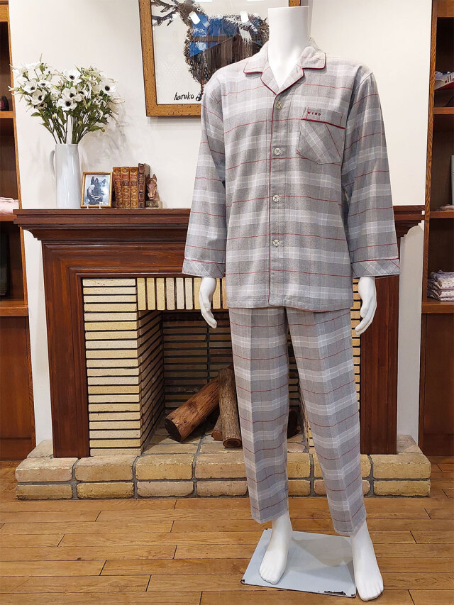 【Mens】ビエラ両面起毛杢チェック柄