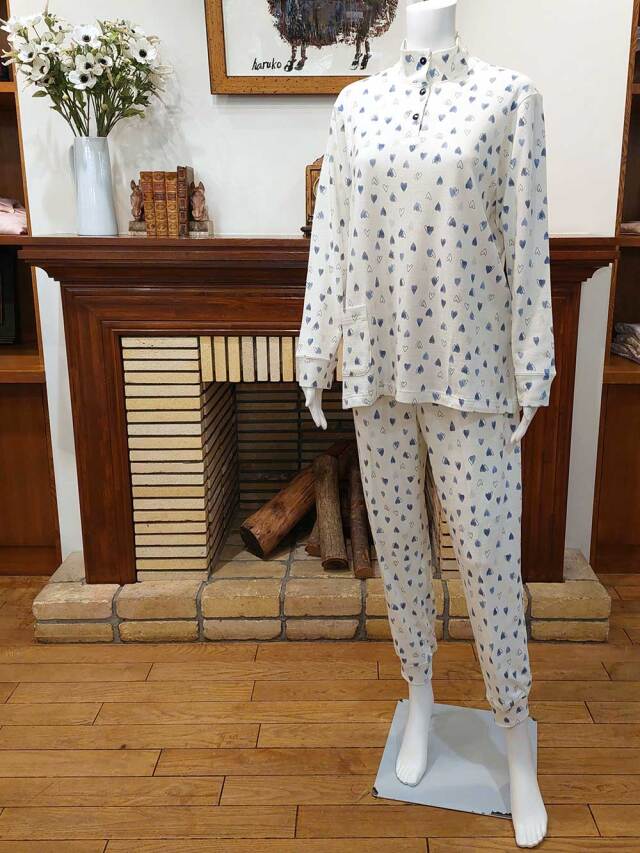 【Ladies】接結天竺ハート柄(Sサイズあります)