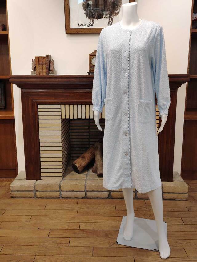 【Ladie's】ジャガードパイルキカ花柄　ネグリジェ