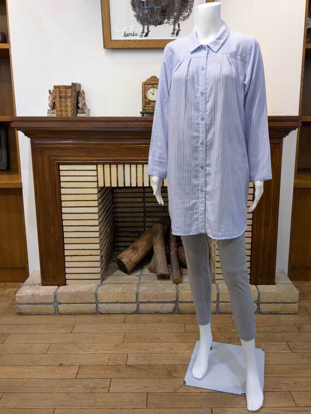 【Ladies】トリプルガーゼストライプ×天竺無地