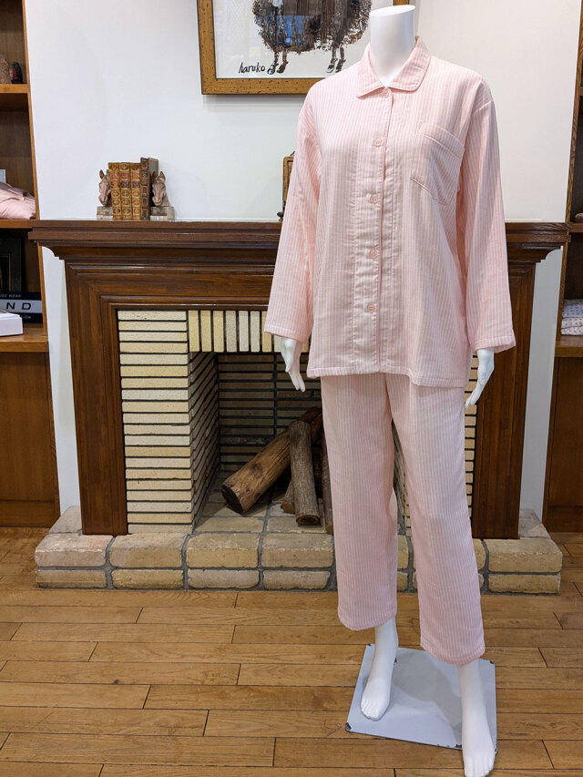 【Ladies】トリプルガーゼ ストライプ