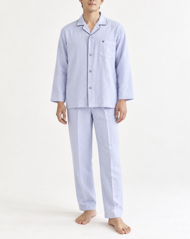 【Mens】ワッフルガーゼ無地（M〜LL）