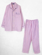 【Mens】<播州織>オールドコットダブルガーゼ ドビーストライプ柄