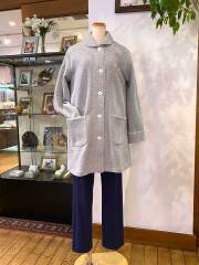 【Ladie's】ニットキルト 無地 ガウン