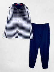 天竺中ボーダー×無地