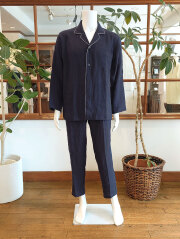 【Mens】フレンチリネンキャンバスワッシャー無地　