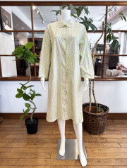 【Ladies】SZ天竺ミモザ柄ワンピース