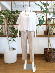 【Ladies】ダブルガーゼ 無地トップス