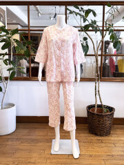 【Ladies】シャーリングローン　ネモフィラ柄(七分袖)　プチサイズ