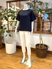 【Ladies】リネン平織り無地　トップス