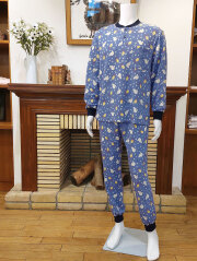 【Men's】光る接結天竺クマ柄