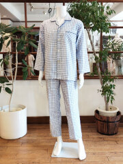 【Mens】ダブルガーゼチェック柄（M～LL）