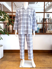 【Mens】<播州織>シアサッカーチェック柄(M～LL)