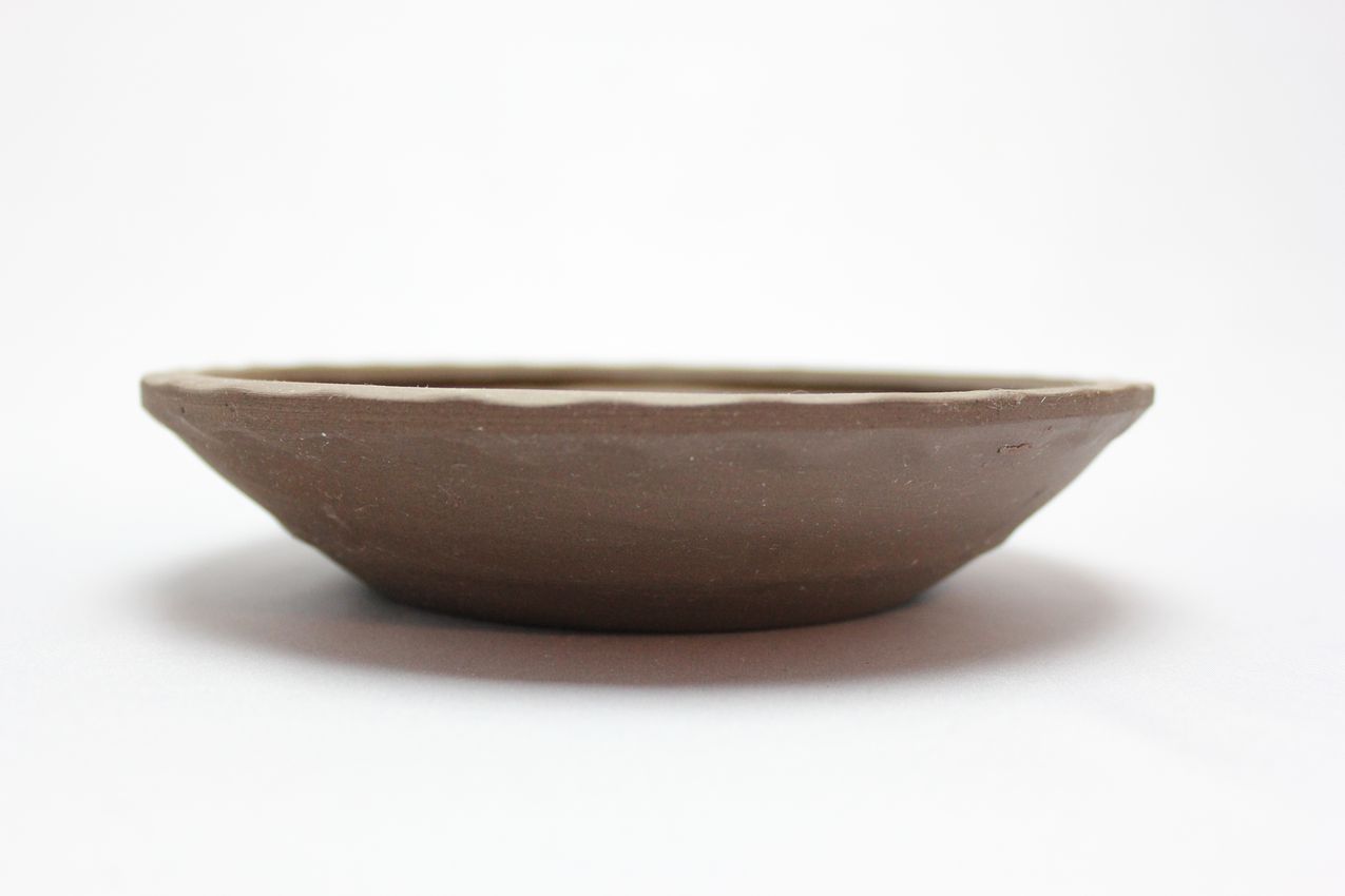 丸縄縁（浅）,紫泥,6号,中国鉢,植木鉢