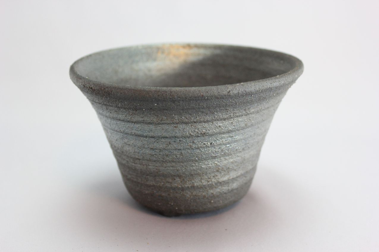 文五郎,黒真珠大深,5号,信楽焼,植木鉢