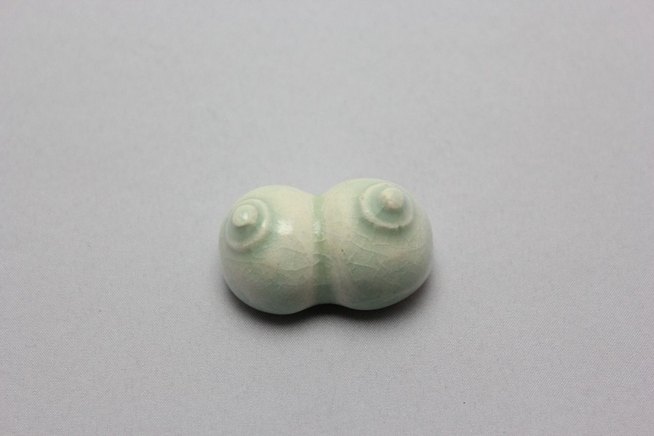 Rey作,おっぱい,盆栽道具置き(ライトブルー),添景,マン盆栽