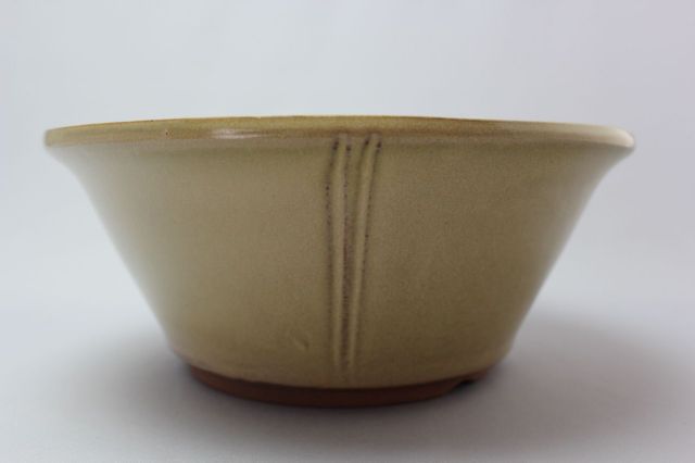 丸外縁立筋,クリーム,7号,中国鉢,植木鉢