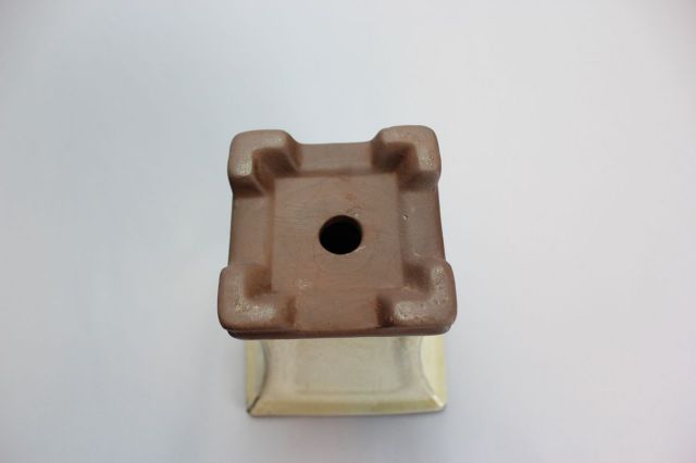 正方反型額入,クリーム,3.5号,中国鉢,植木鉢