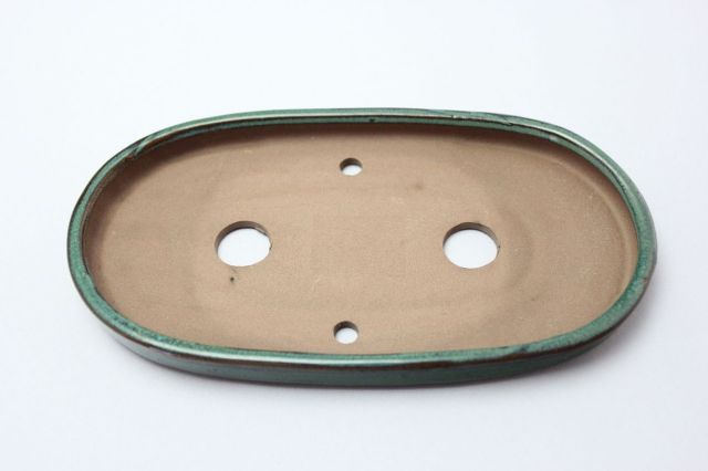 楕円切立（浅）,織部,6号,中国鉢,植木鉢