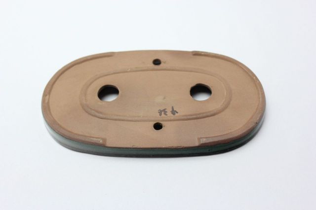 楕円切立（浅）,織部,6号,中国鉢,植木鉢