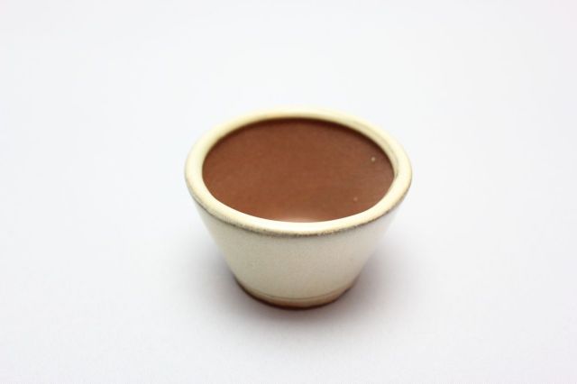 丸切立,クリーム,2号,中国鉢,植木鉢
