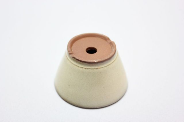 丸切立,クリーム,2号,中国鉢,植木鉢