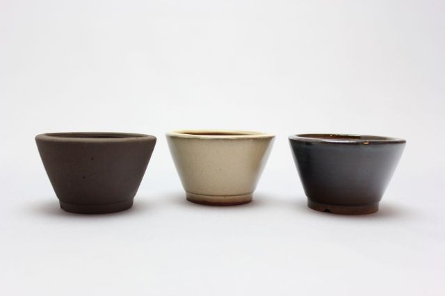 丸切立,クリーム,2号,中国鉢,植木鉢