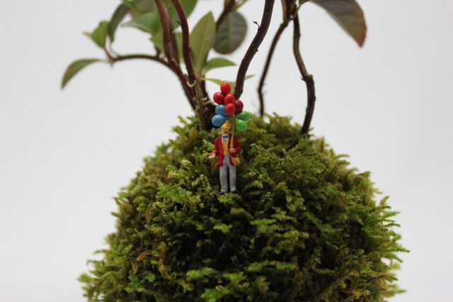 マン盆栽,盆栽ジオラマ,盆栽フィギュア,ミニ盆栽,苔玉