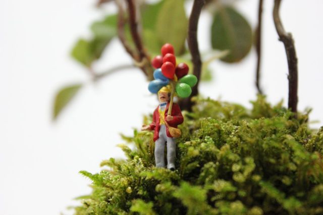 マン盆栽,盆栽ジオラマ,盆栽フィギュア,ミニ盆栽,苔玉