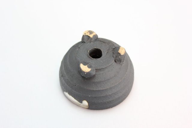 いぶし白釉掛鉄鉢,3号,信楽焼,植木鉢,盆栽鉢