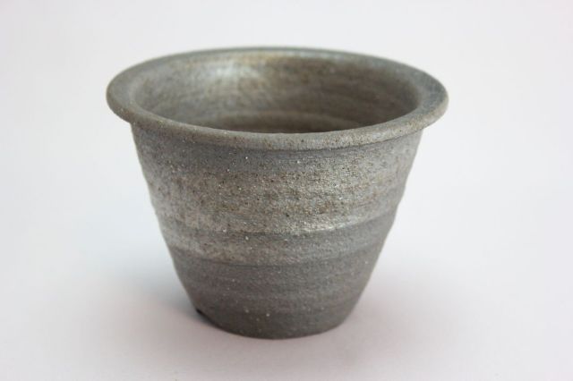 文五郎,黒真珠大深,4号,信楽焼,植木鉢