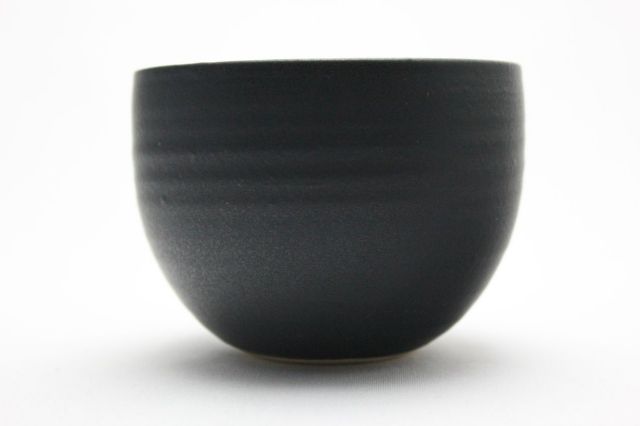 益造作,黒碗型,4号,信楽焼,植木鉢