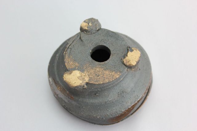 黒地白釉流大深,3号,信楽焼,植木鉢,盆栽鉢