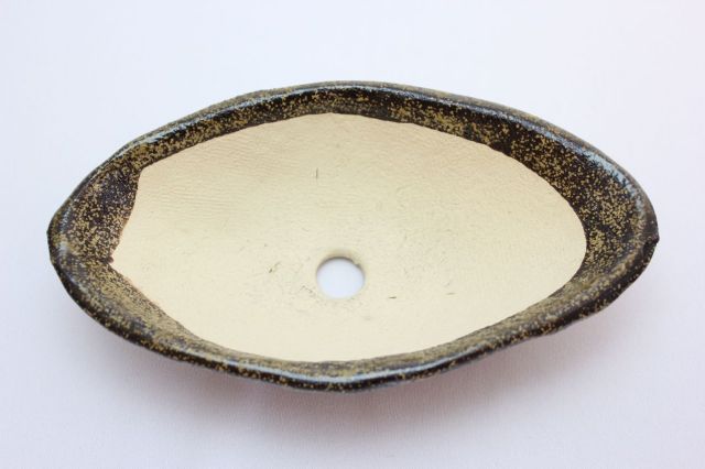 金そば船型,5号,信楽焼,植木鉢,盆栽鉢