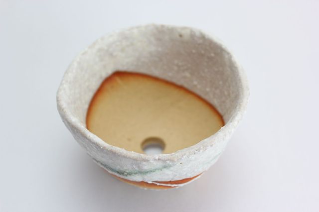 白掛三ツ足,4号,信楽焼,植木鉢,盆栽鉢
