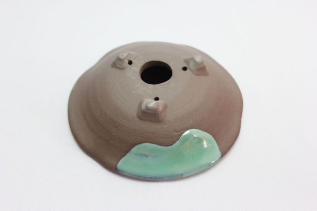 ウデ浅丸山草,3.5号,信楽焼,植木鉢,盆栽鉢