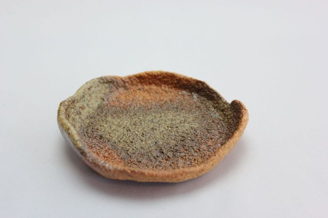 焼締皿,直径11,4号,信楽焼,植木鉢