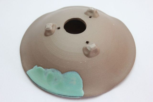 ウデ浅丸山草,5号,信楽焼,植木鉢,盆栽鉢