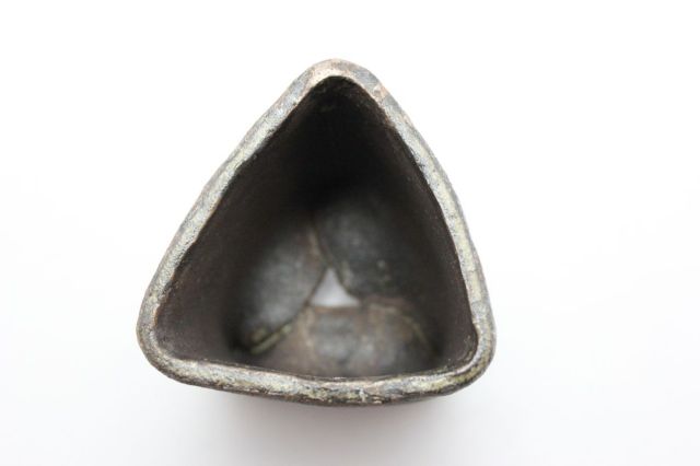 文五郎,黒金彩三角長,2号,信楽焼,植木鉢