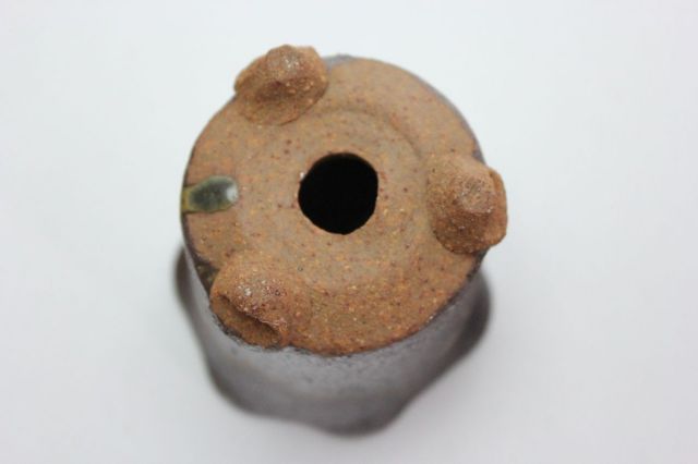 万作鉄イラボ花形,2号,信楽焼,植木鉢,盆栽鉢
