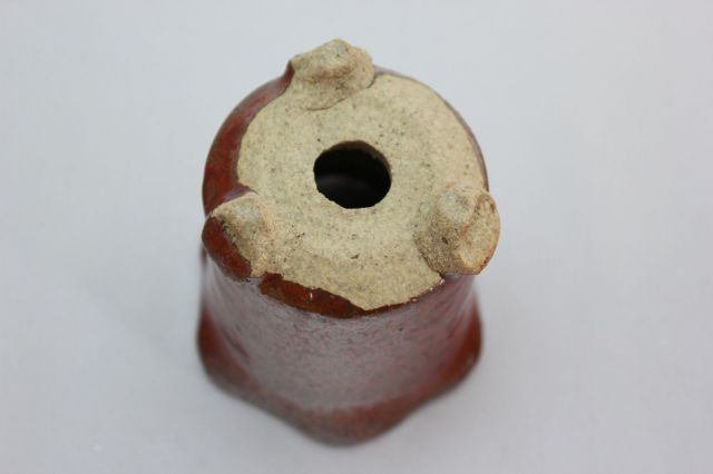 万作茜花形,2号,信楽焼,植木鉢,盆栽鉢