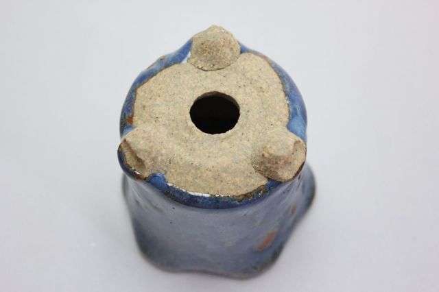 万作大空花形,2号,信楽焼,植木鉢,盆栽鉢