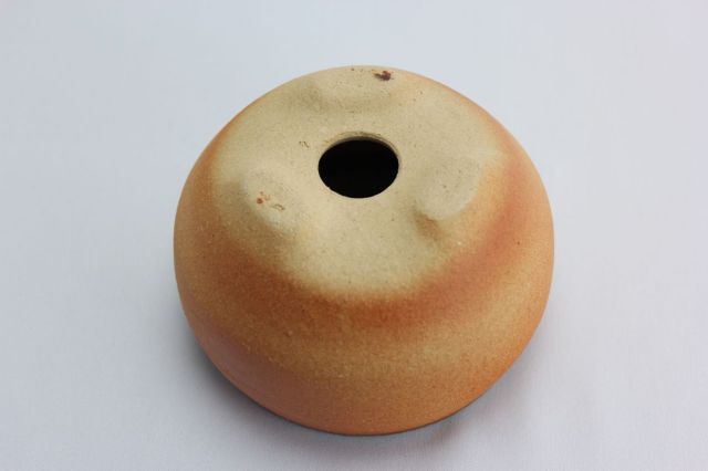 焼締緑釉鉄鉢丸,5号,信楽焼,植木鉢,盆栽鉢